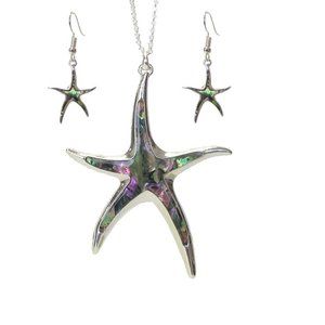 Abalone Beach Starfish Resort Necklace and Earring Set